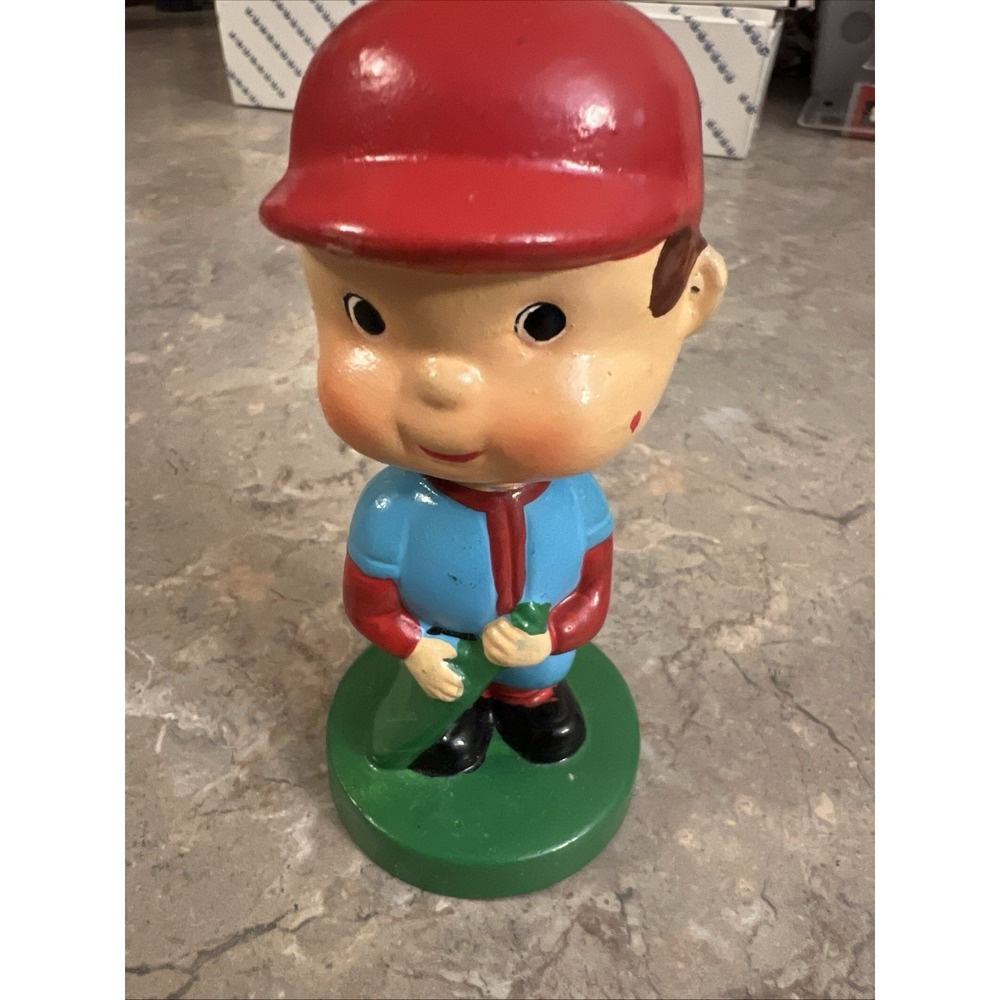 Vintage Baseball Nodder Bobblehead Red Hat Made In Japan